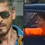 King hat ein durchgesickertes Bild aus Südafrika gezeigt, das Shah Rukh Khan beim Fahren in Orange zeigt und einen Pathaan-Rückblick auslöst