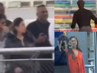 Von King durchgesickerte Standbilder aus Südafrika zeigen Shah Rukh Khan im schneidigen schwarzen Hemd und Deepika Padukone in Orange