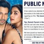 Tips Films veröffentlicht öffentliche Bekanntmachung über Hai Jawani Toh Ishq Hona Hai, sagt David Dhawan. Komödie ist eine originelle Geschichte